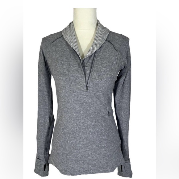 SOLD Lululemon Think Fast Pullover Heathered
Slate Tonka Stripe Heathered Slate - Picture 1 of 13